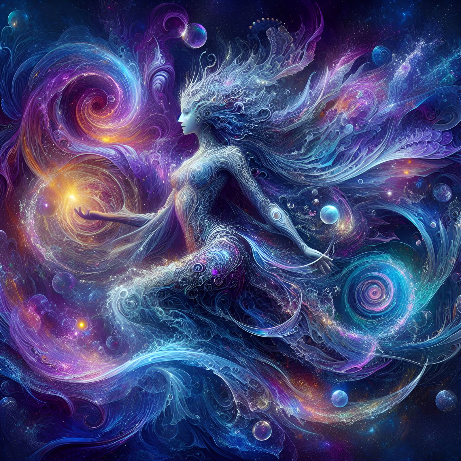 Waves Angel - AI Generated Artwork - NightCafe Creator