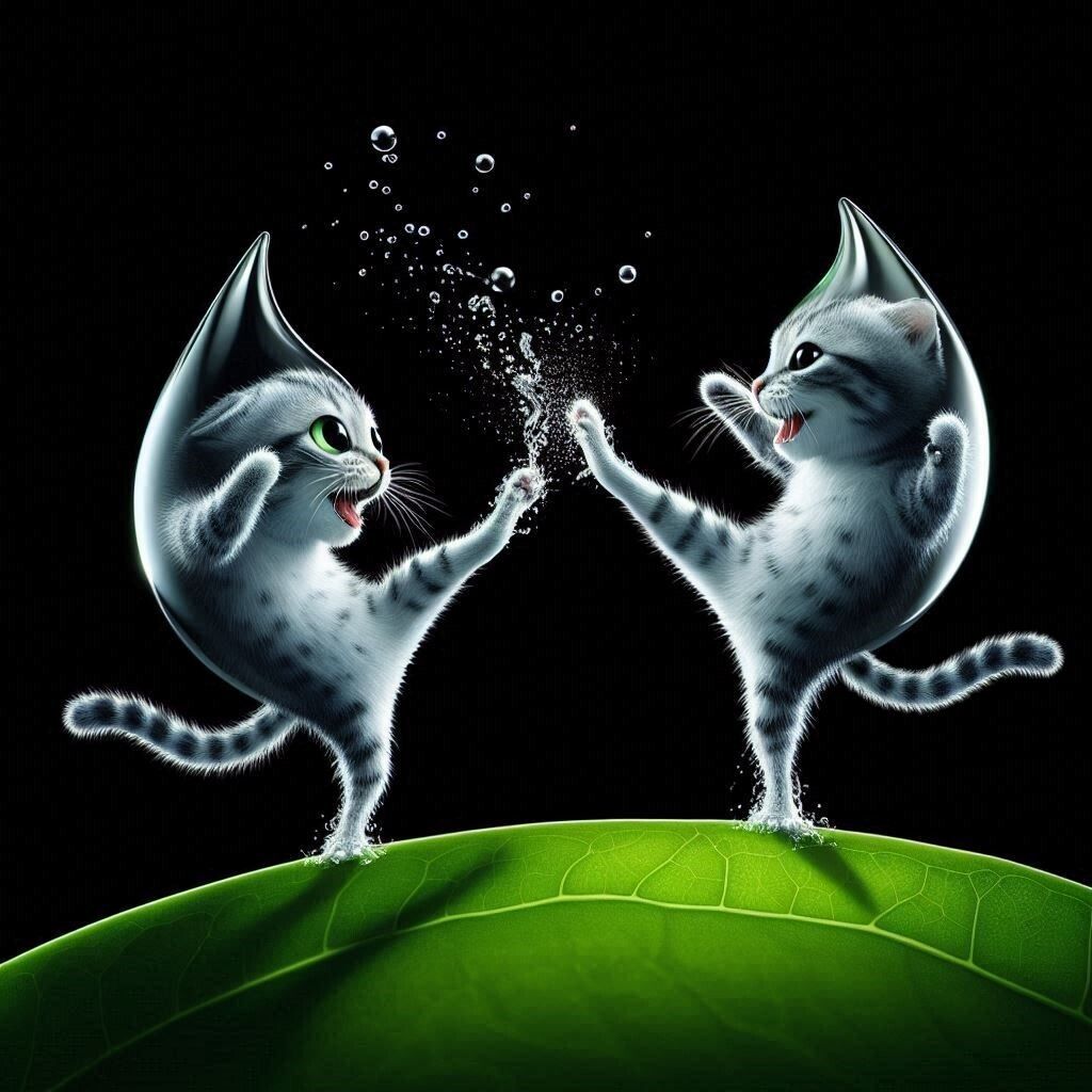 raining just dancing cats