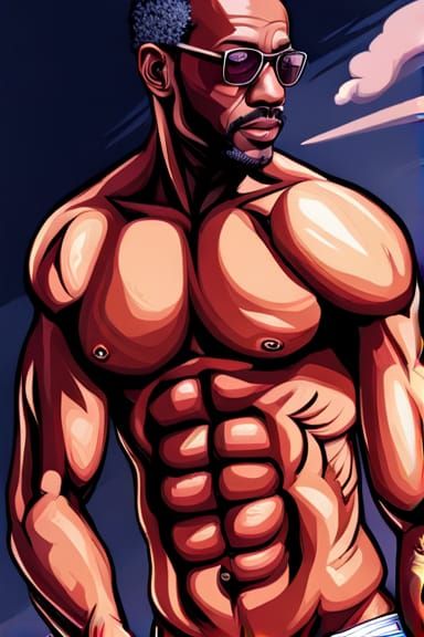Black men wearing   speedos   
 Mark Brooks and Dan Mumford, PORTRAIT, HIGH DETAIL, SYMMETRICAL, perfect, smooth, tetrad...