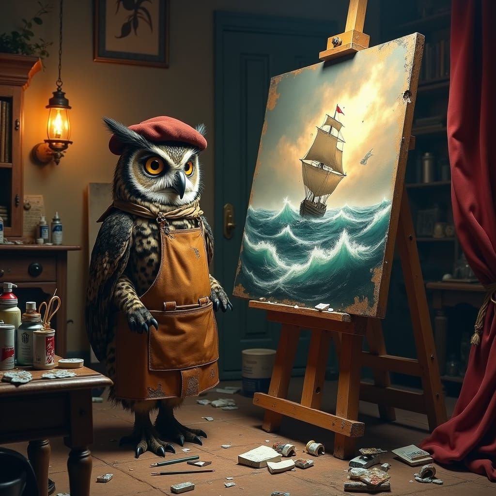 The Owl at work  by @Caroline