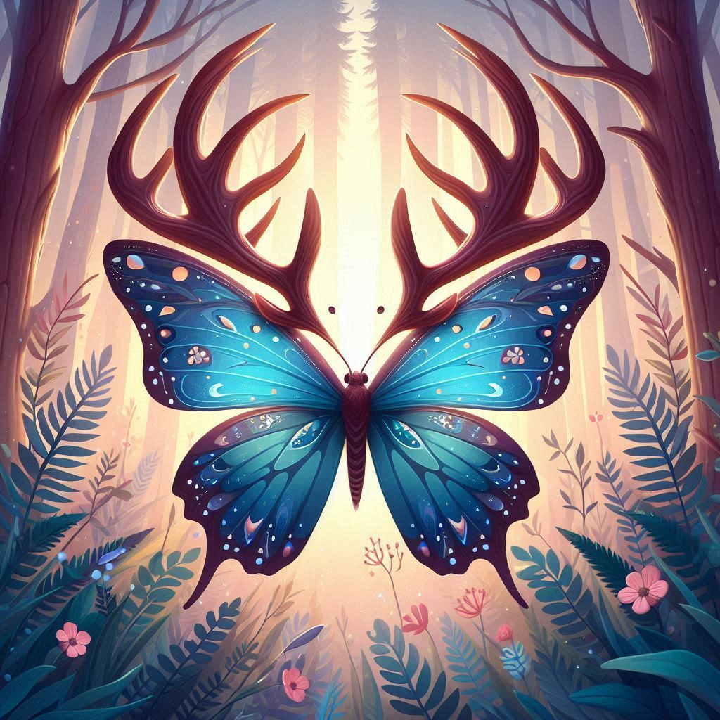 Butterfly with Antlers