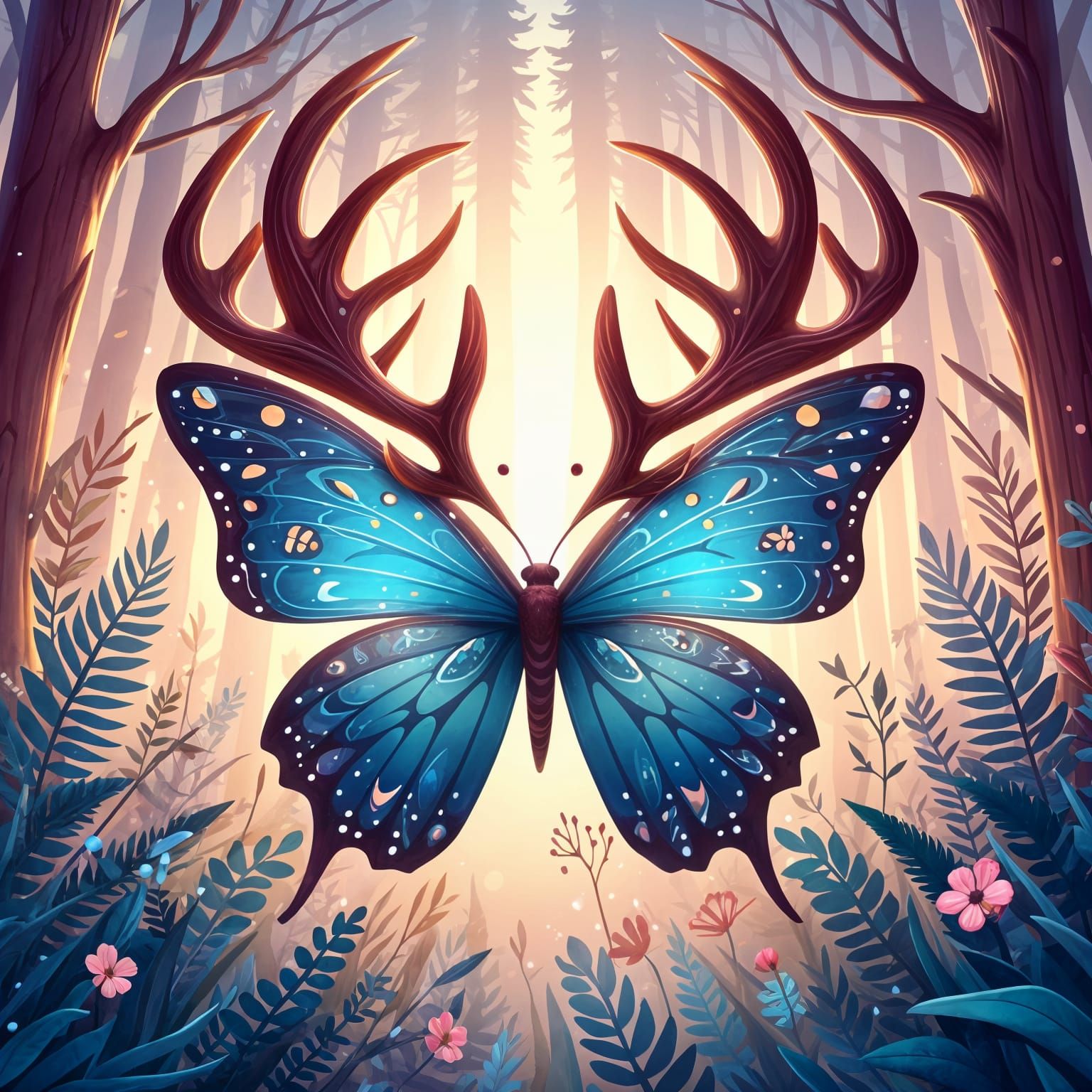 Butterfly with Antlers