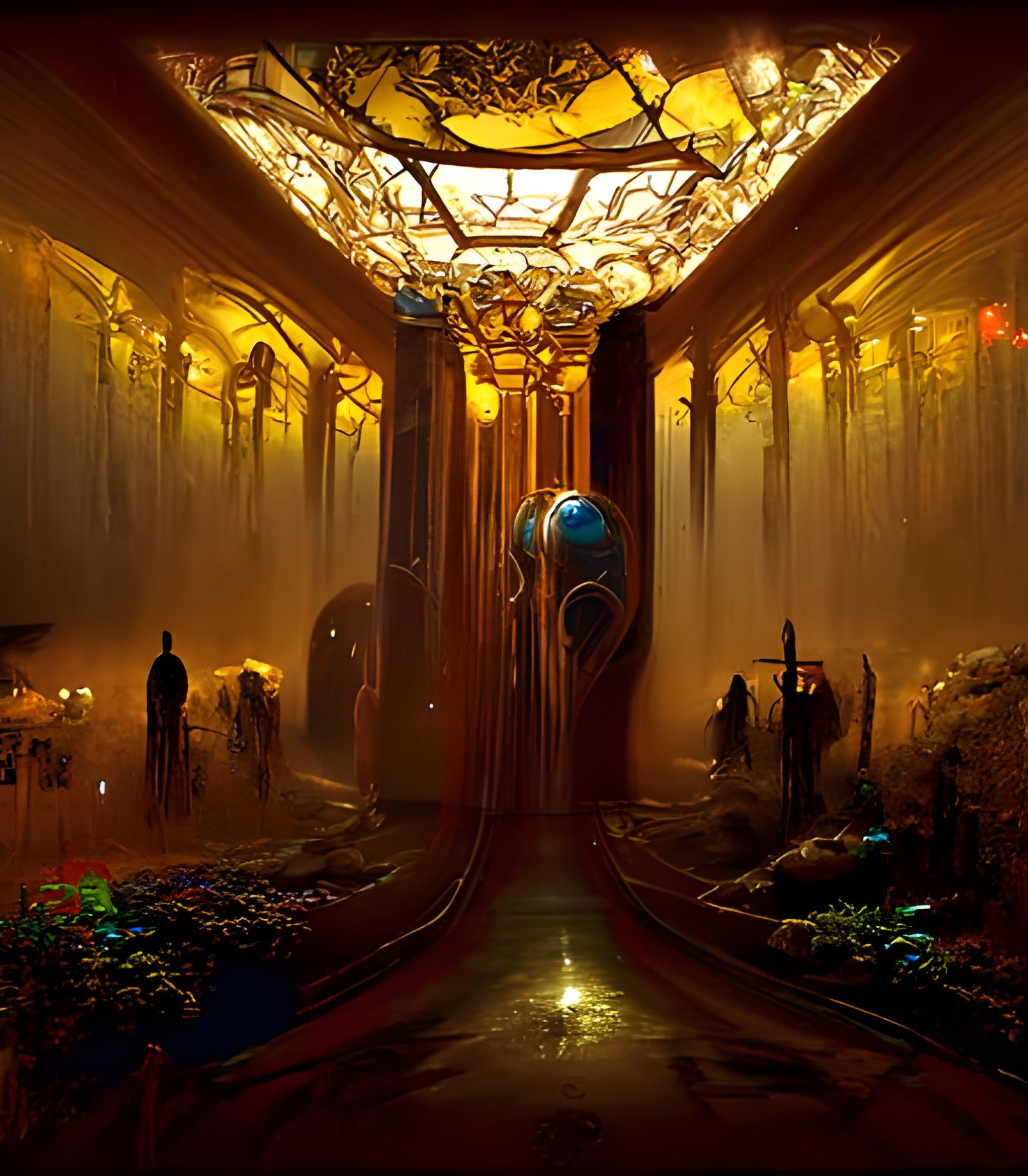 Haunting liminal depot for transitioning souls