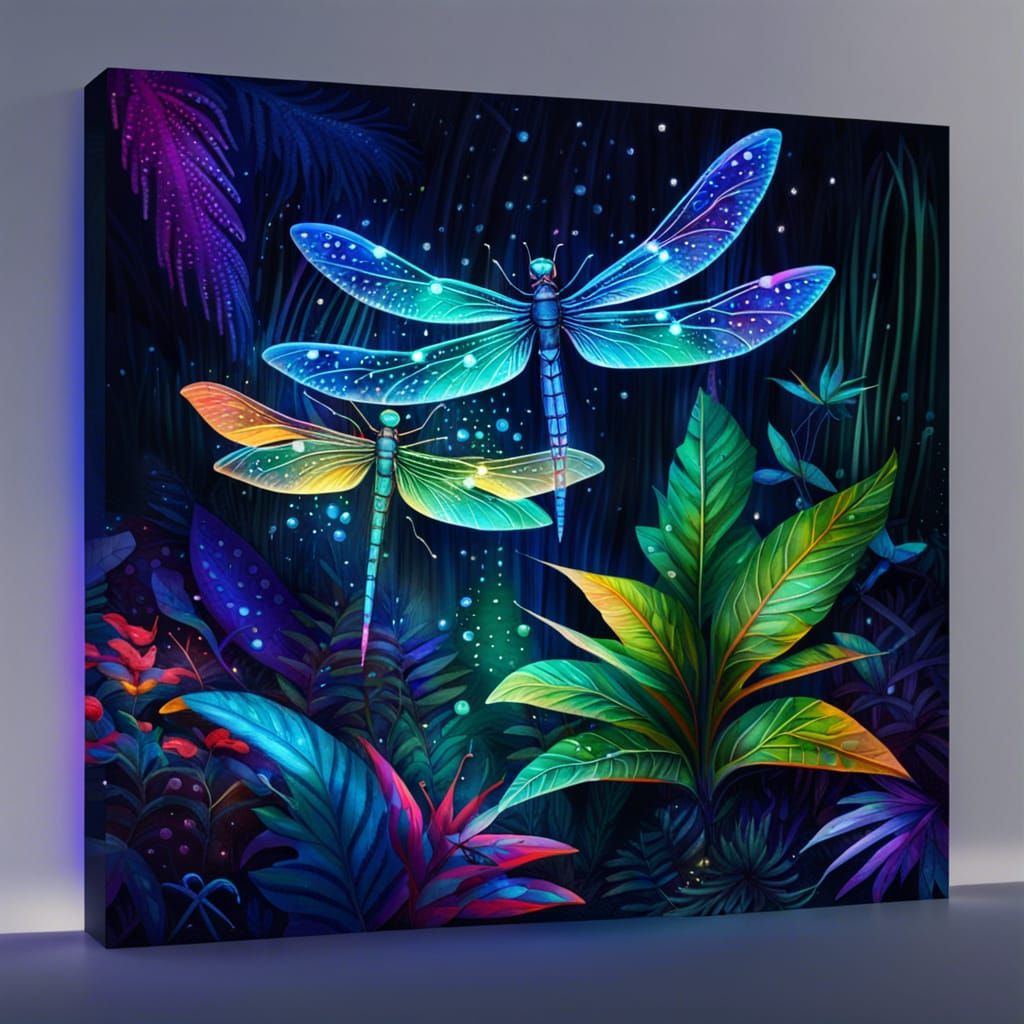 luminescent dragonflies  by @Odds and Ems