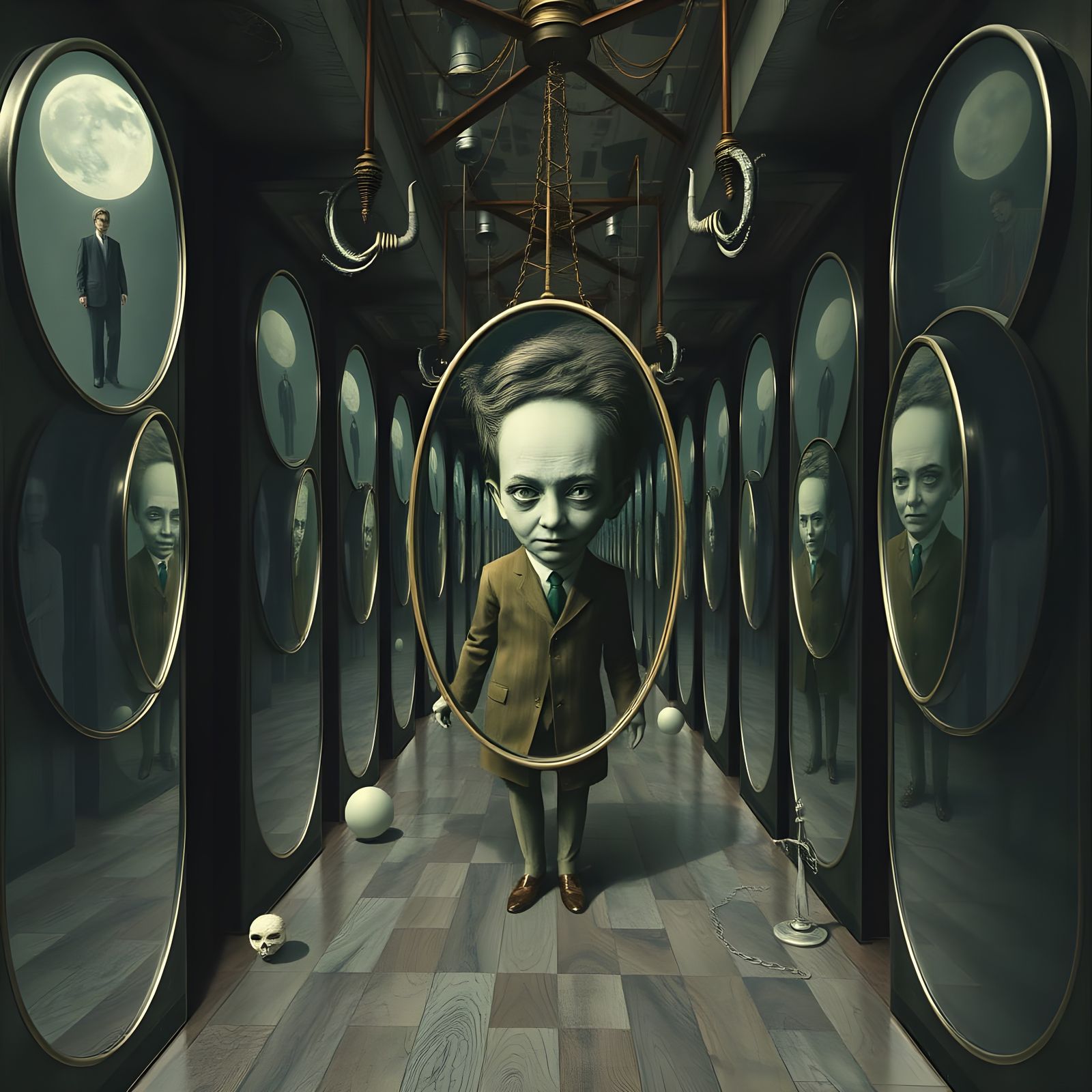 Artistic Critique of Modern Society in Detailliert Style