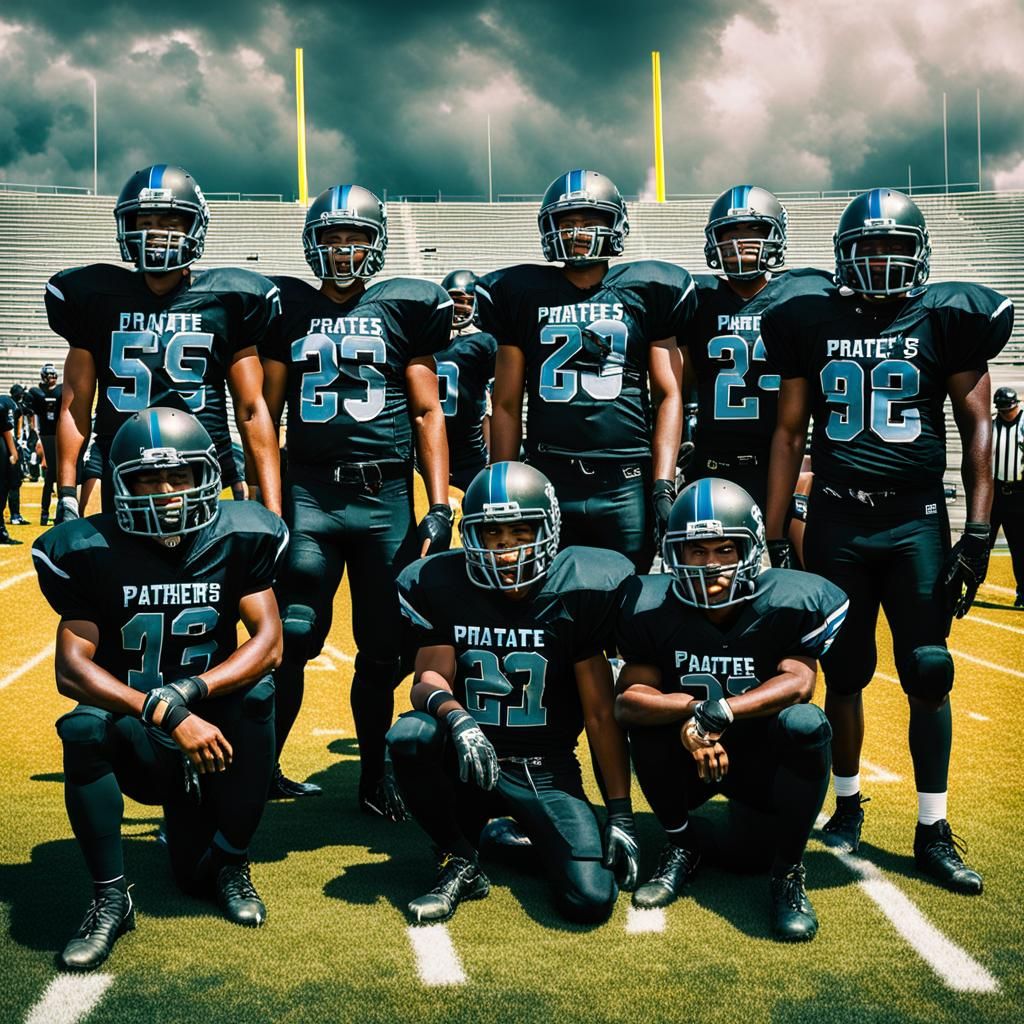 Football high-school teams, LaVega Pirate's Football team dressed as ...