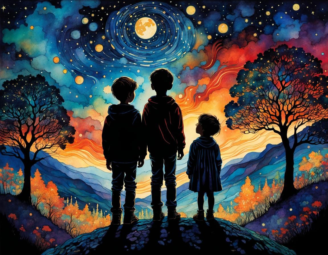 at the moonrise  by @Amy 