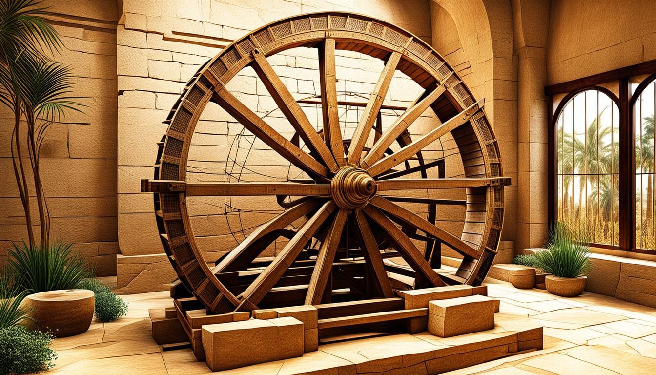 Photorealistic 3D of Ancient Egyptian Water Wheel in The Museum Explore ...