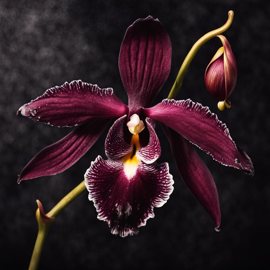 A single orchid blooms,  by @Master Crowley