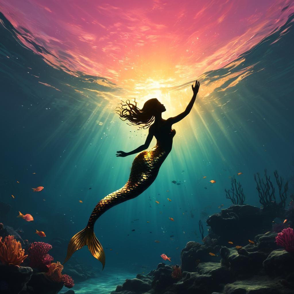 Silhouette Mermaid