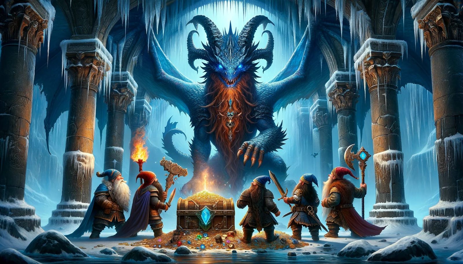 Dwarves in the Ice Dragon's Lair