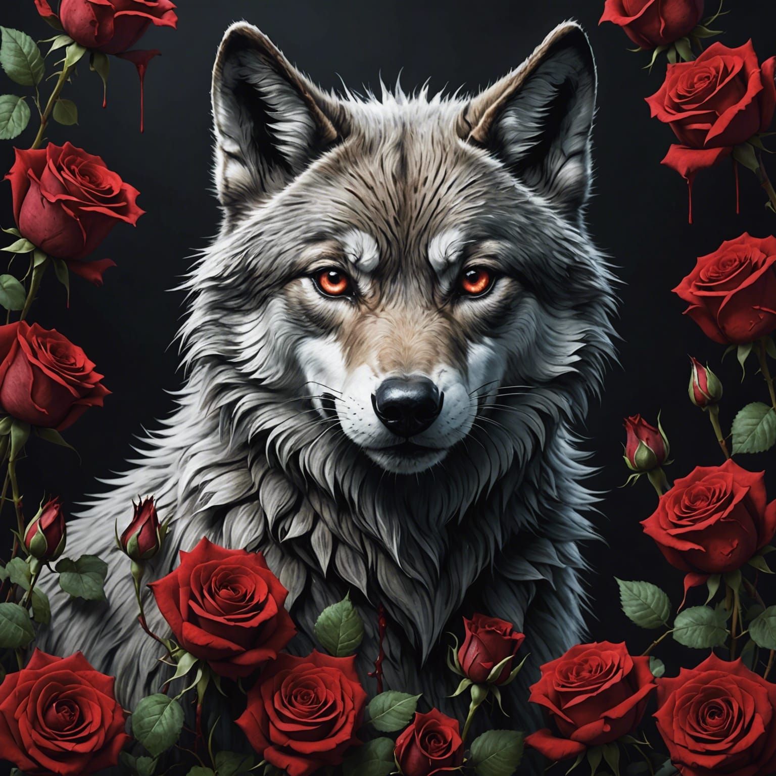 The Wolf and the Rose  by @RoseWolfeEnchantments