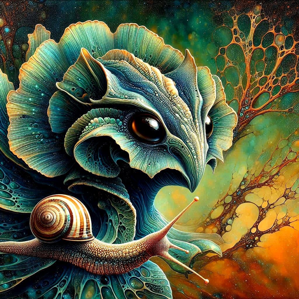 Alien Creature With Pet Snail!!!!