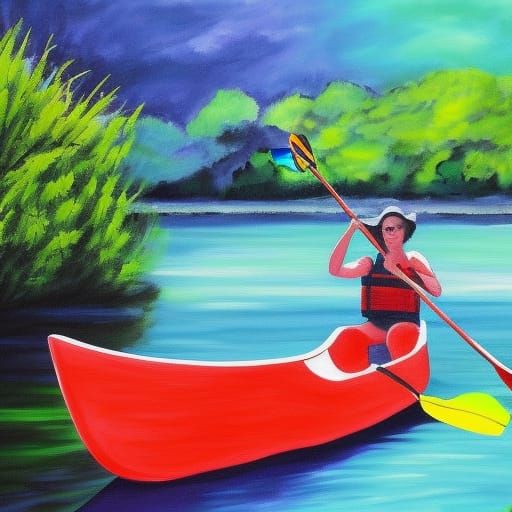 Canoeing - AI Generated Artwork - NightCafe Creator