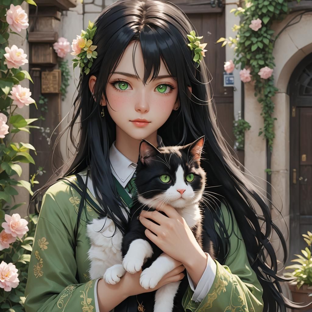 A Girl and her Cat