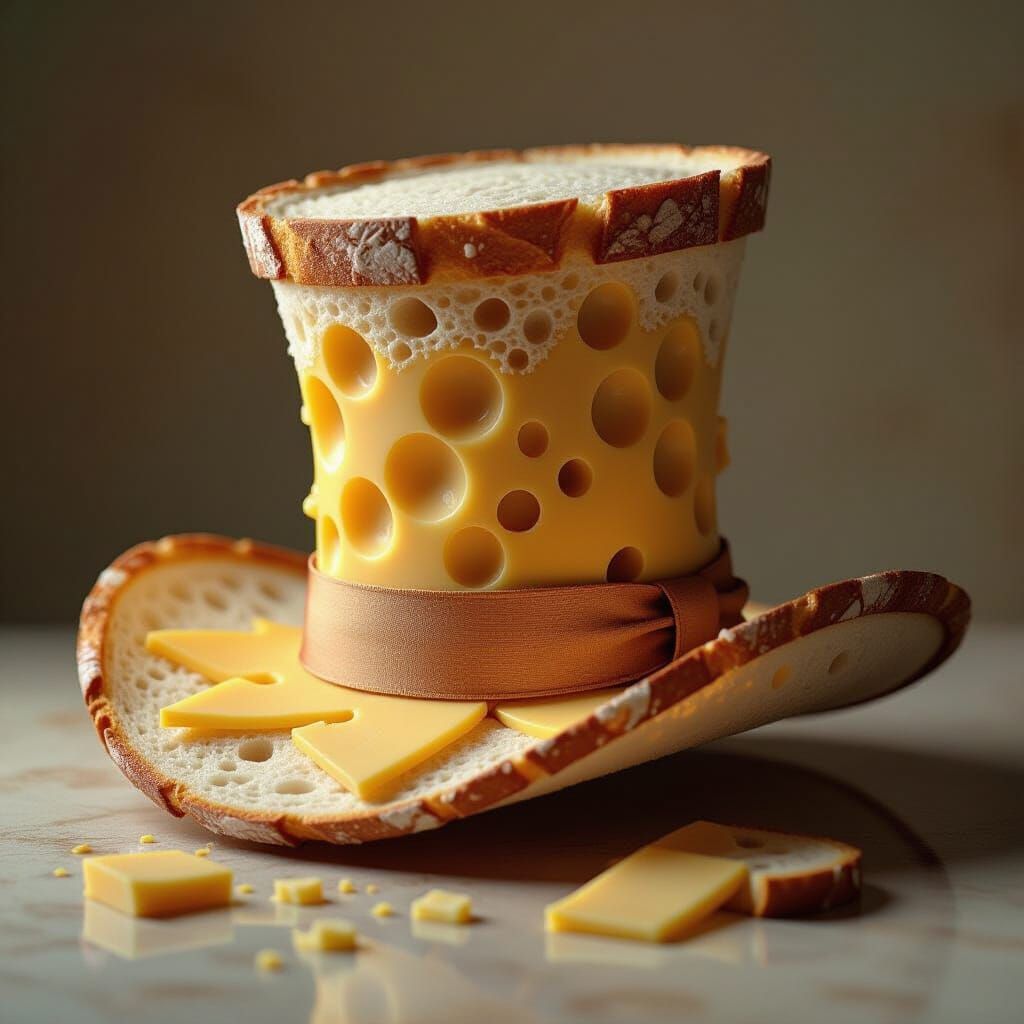 Bread & cheese top hat   by @WildViolet