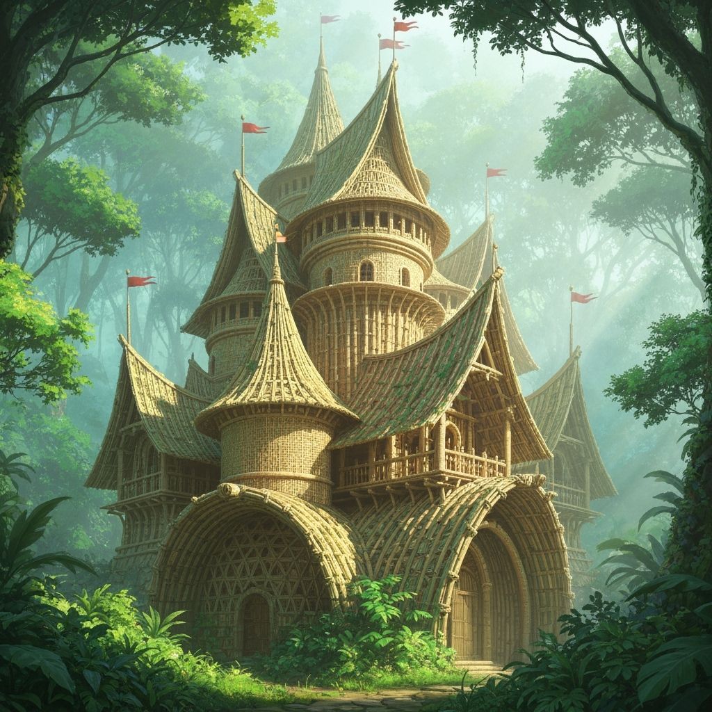 a castle made of bamboo  by @Tangled Serendipity