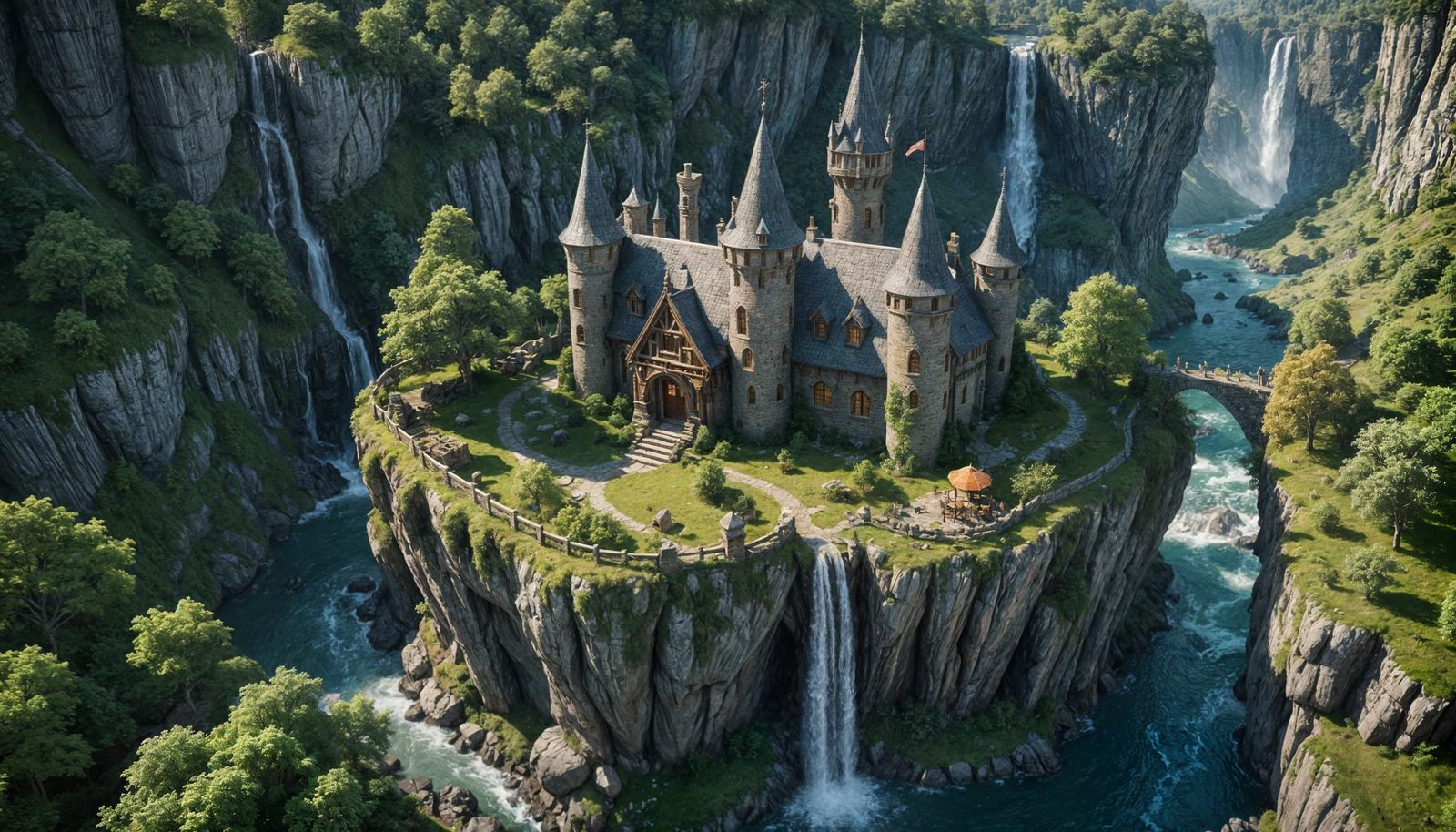 castle in the gorge  by @Davy Jay