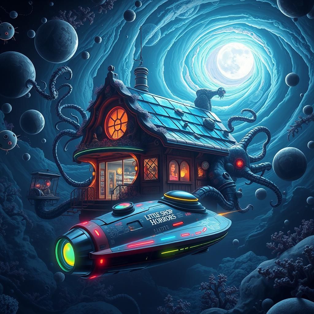 Little shop of Horror Deep Sea Ocean Outerspace Spaceship Pitstop  by @LilacVenom