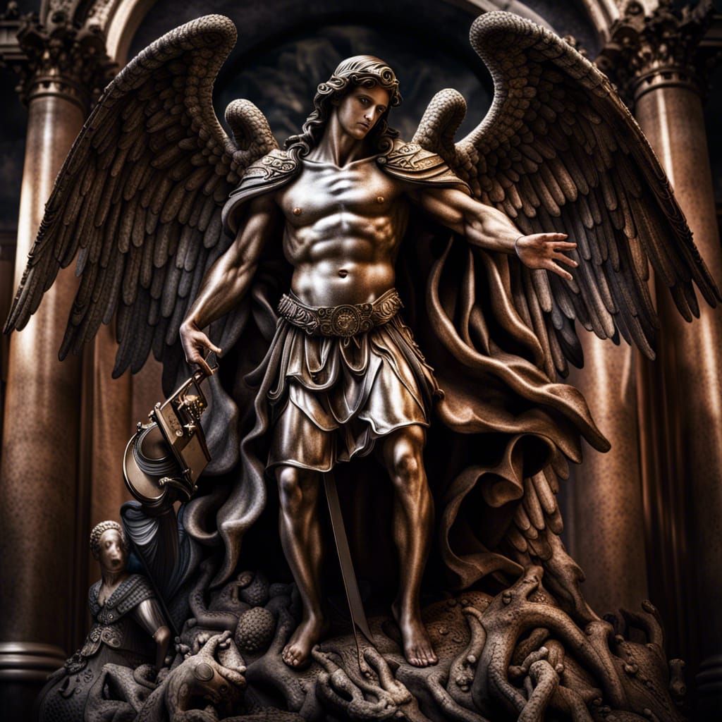Michael the Archangel Bronze - AI Generated Artwork - NightCafe Creator
