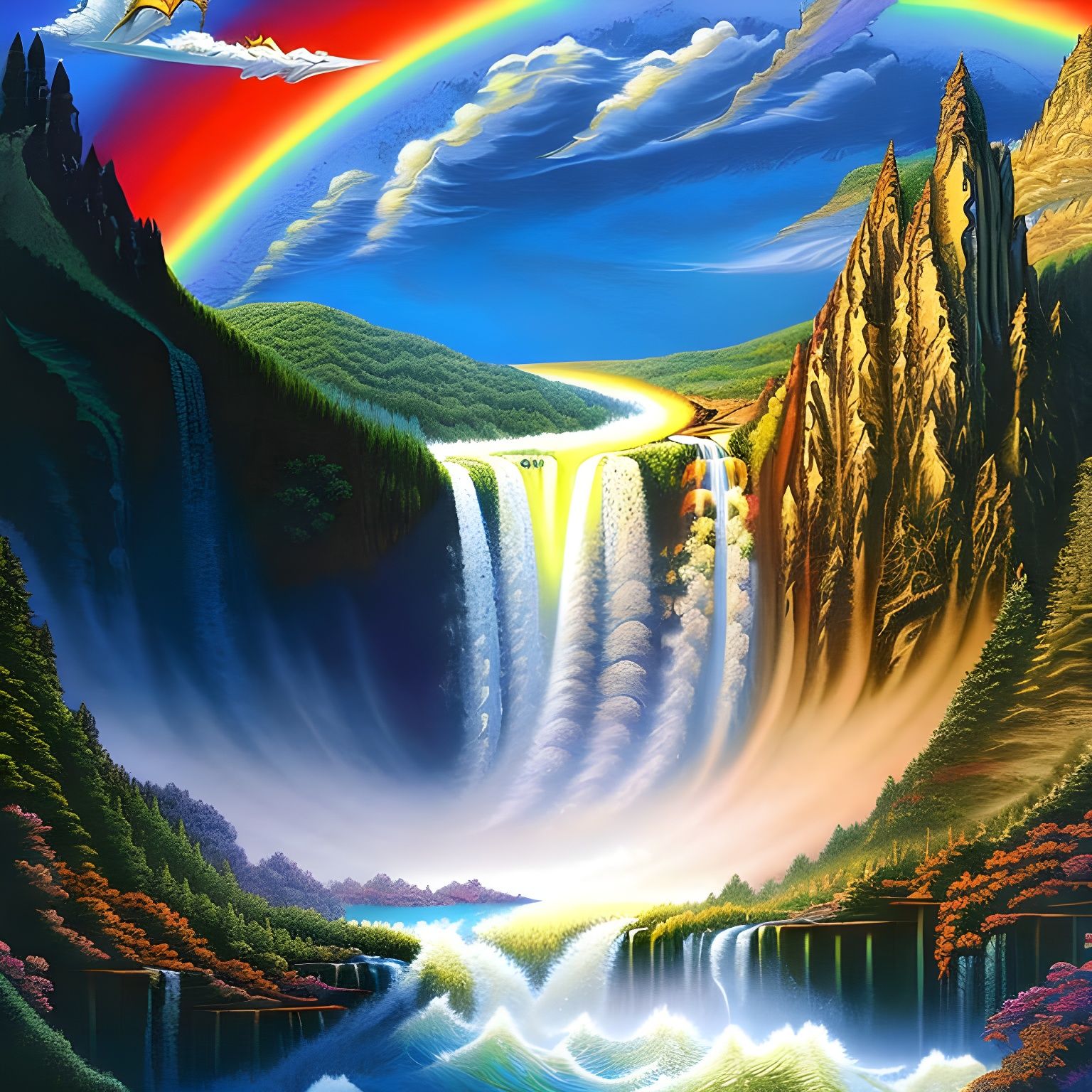 Peaceful Waterfall