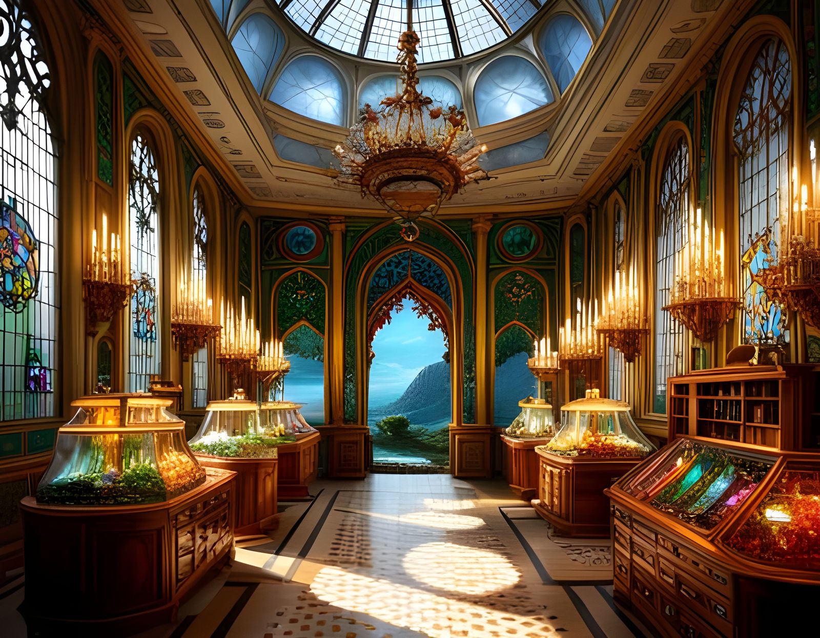 the extravagant crystal shop  by @shooflower