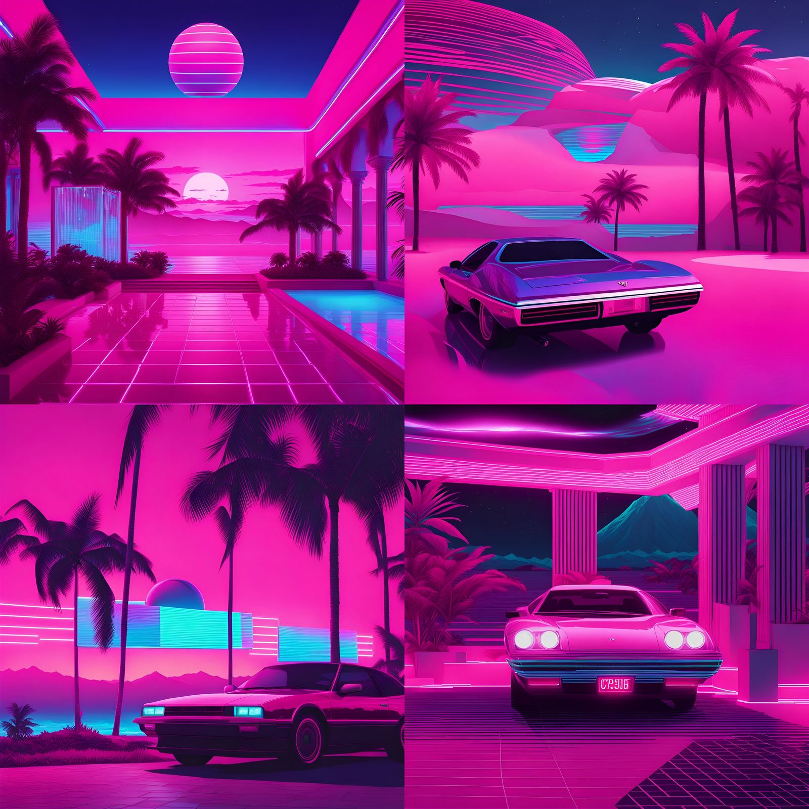 vaporwave scene - AI Generated Artwork - NightCafe Creator