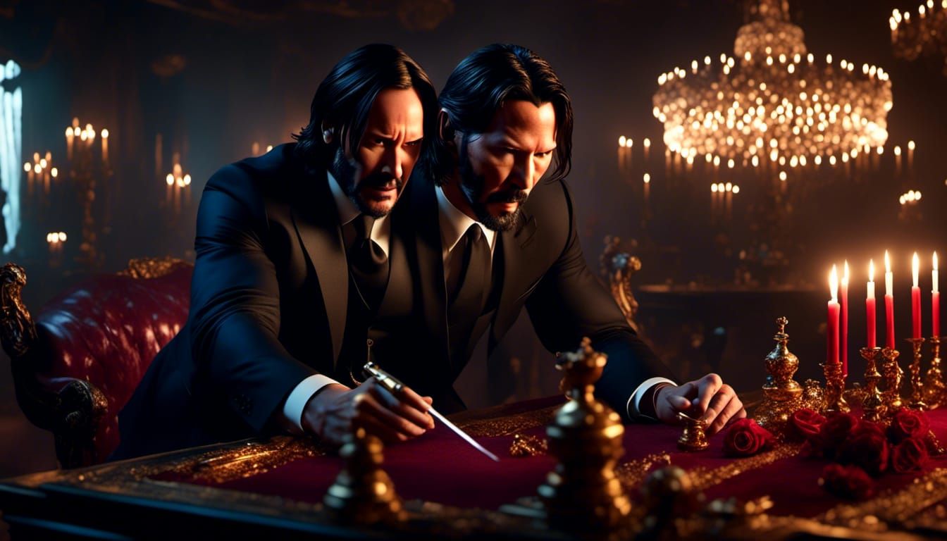 A Breathtaking Intense Keanu Reeves As John Wick Shooting The Viewer Award Winning 2560