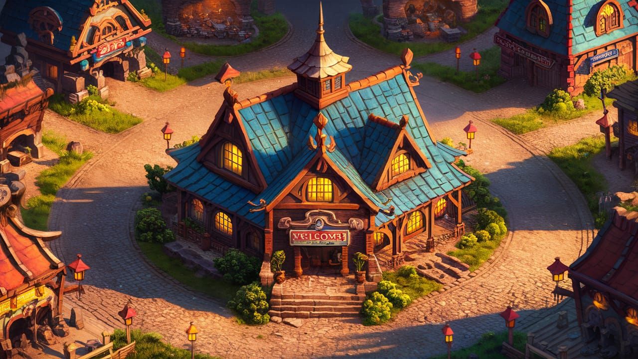 color
Dungeons & Dragons, town blueprint, Sure, here is the ...