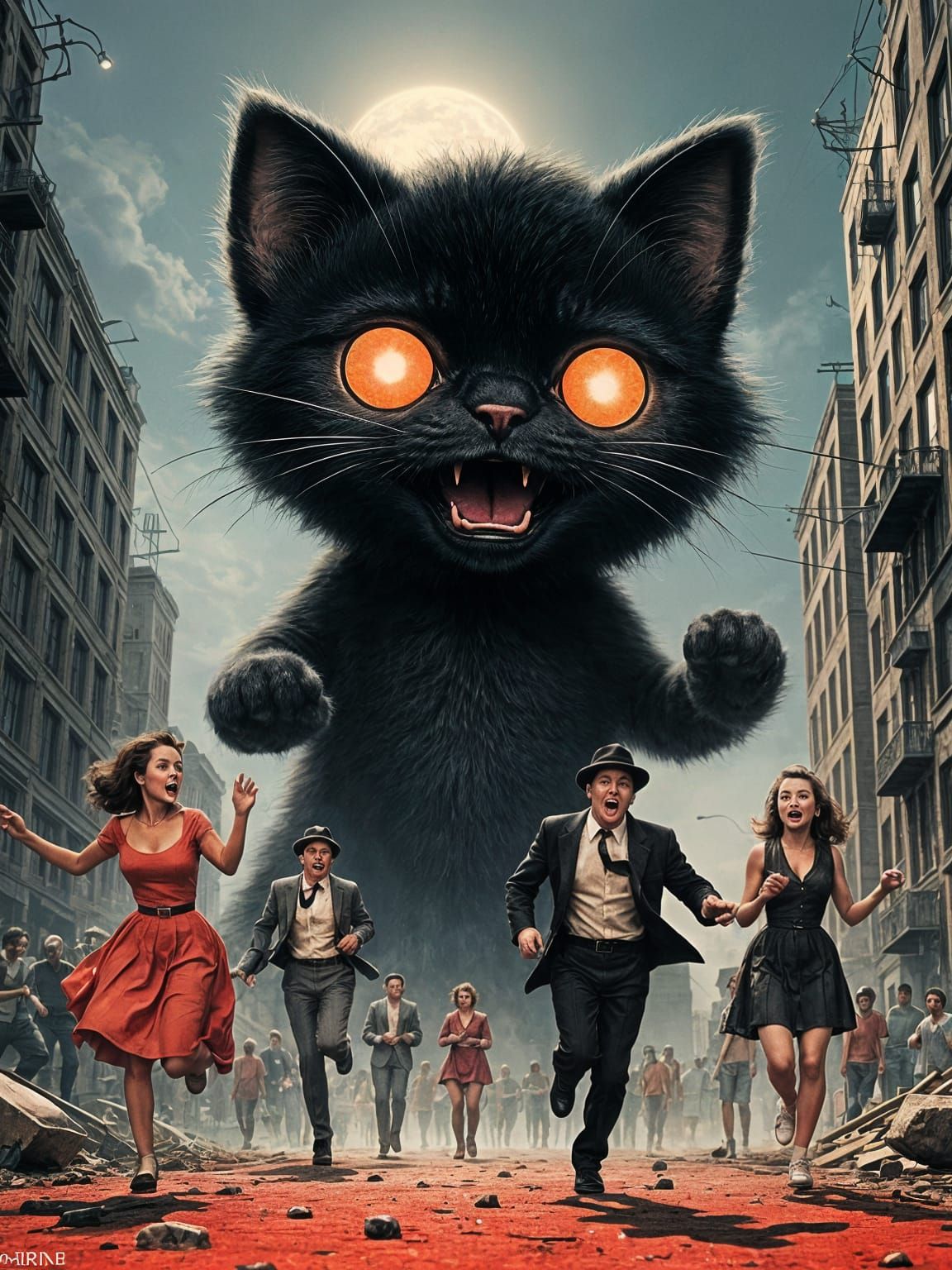 Night of the Giant Kitten  by @Dexx