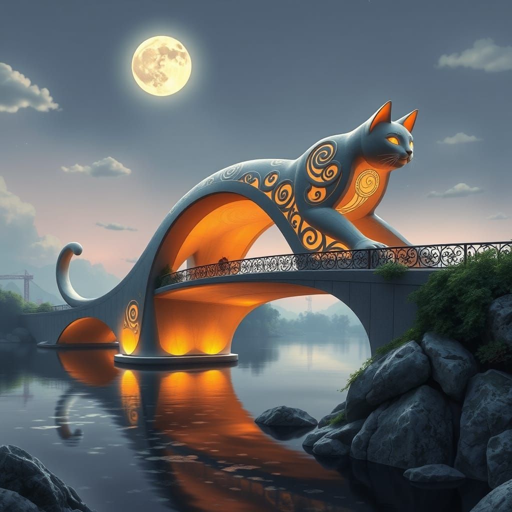 Feline-Inspired Walking Bridge