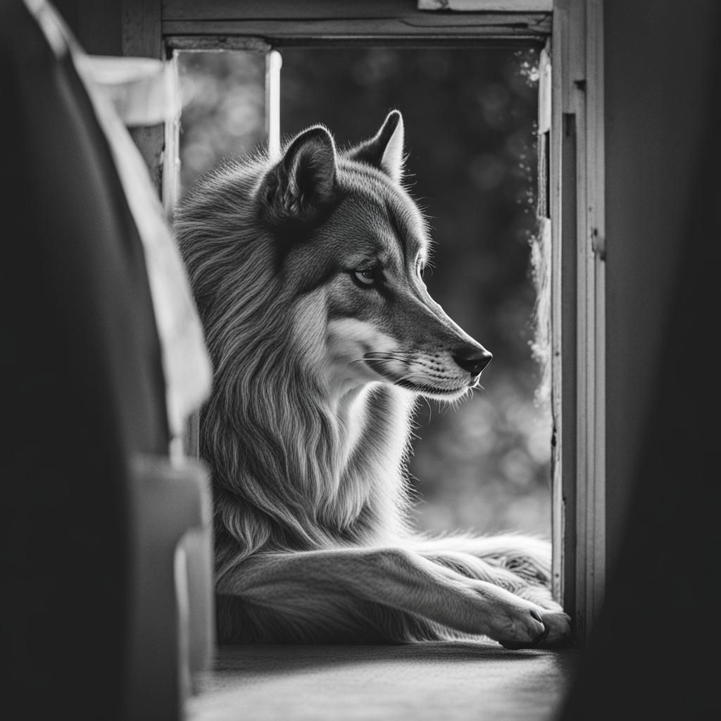 Wolf Integrated into Modern Cityscape