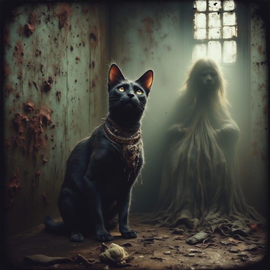 <lora:Nightmare v2:1.0>Vintage surreal photo art: distorted chemical burn imagery merges with psychedelic glitch sinister vintage aesthetics...