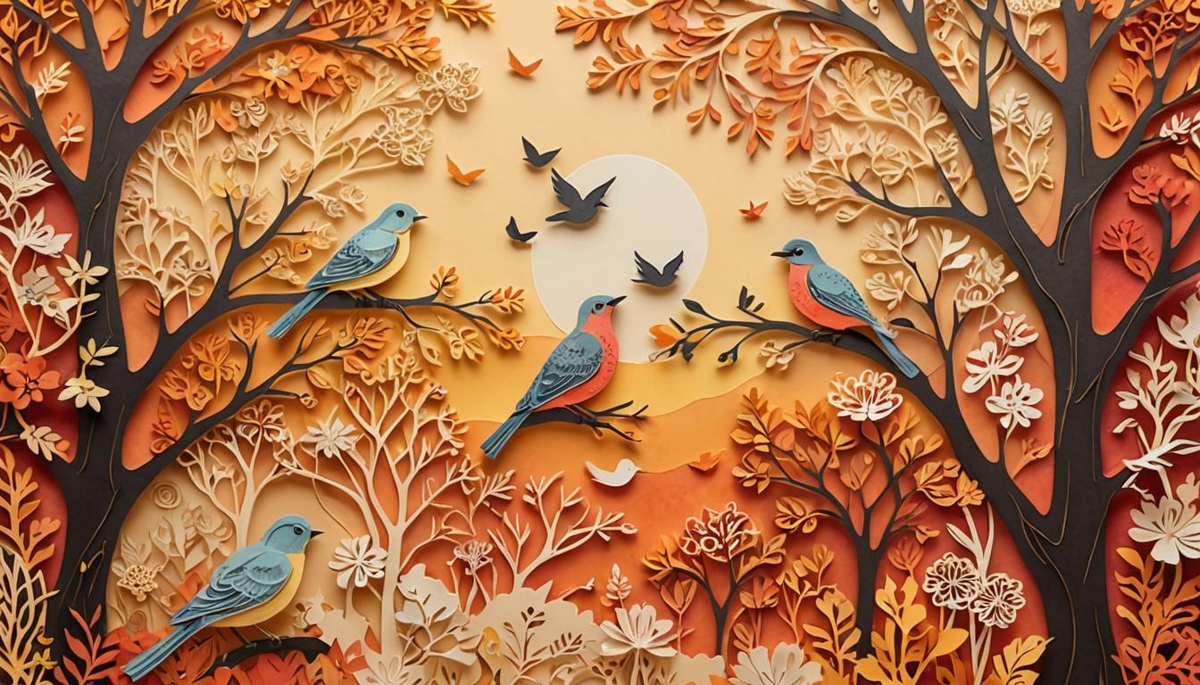 Fall Paper Collage Art
