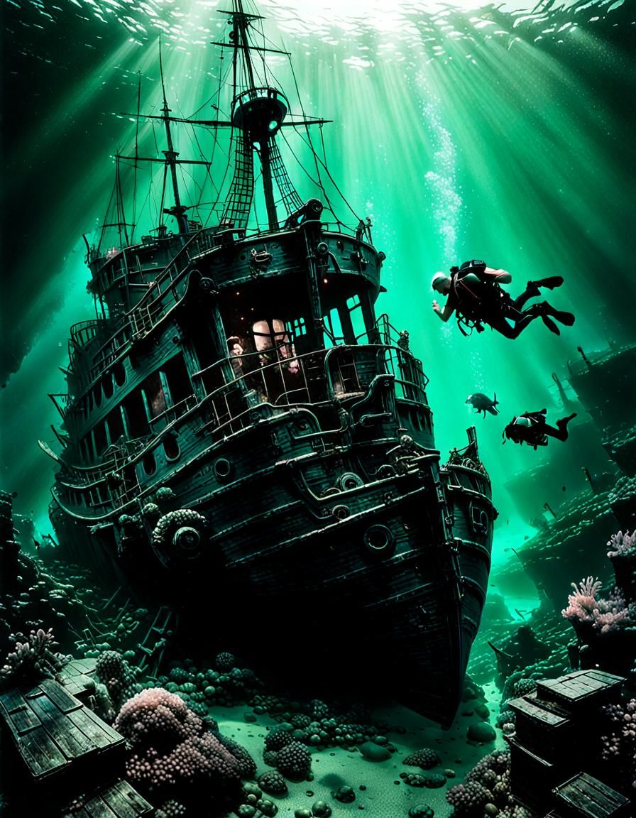 Exploring the wreckage