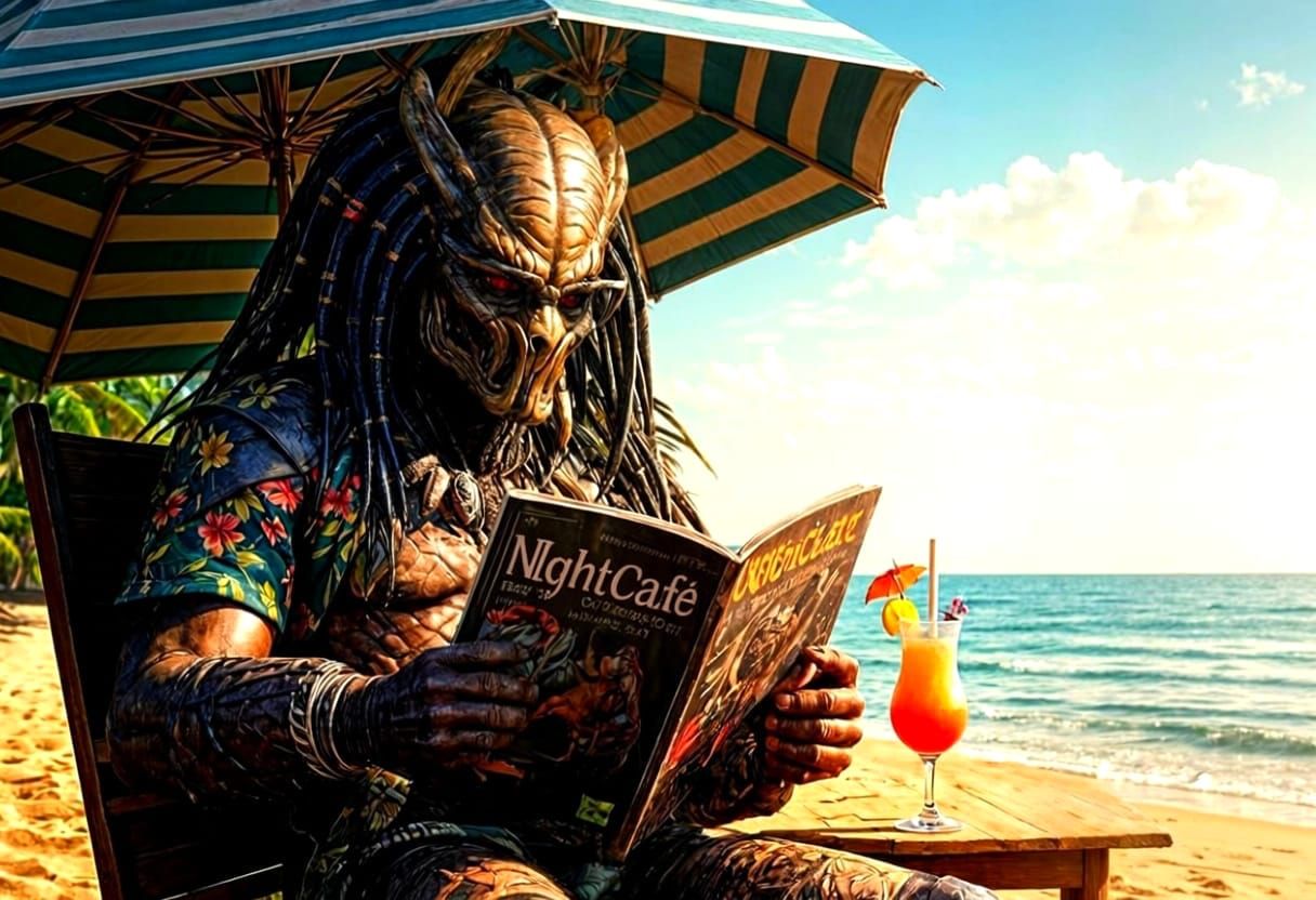 Predator relaxes in Hawaii  by @Nero