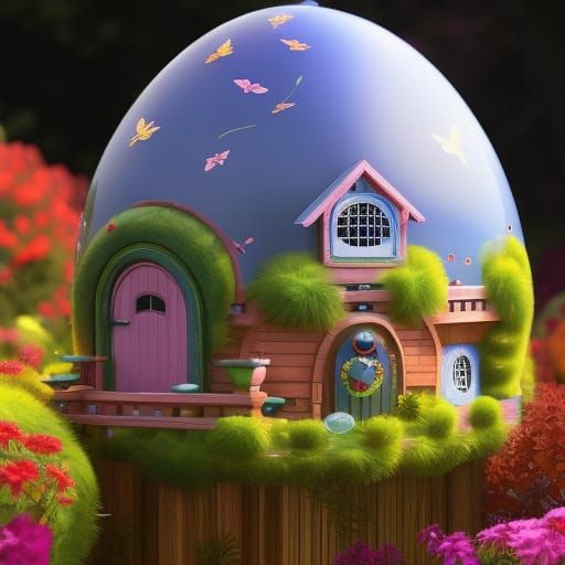 egg fairy house