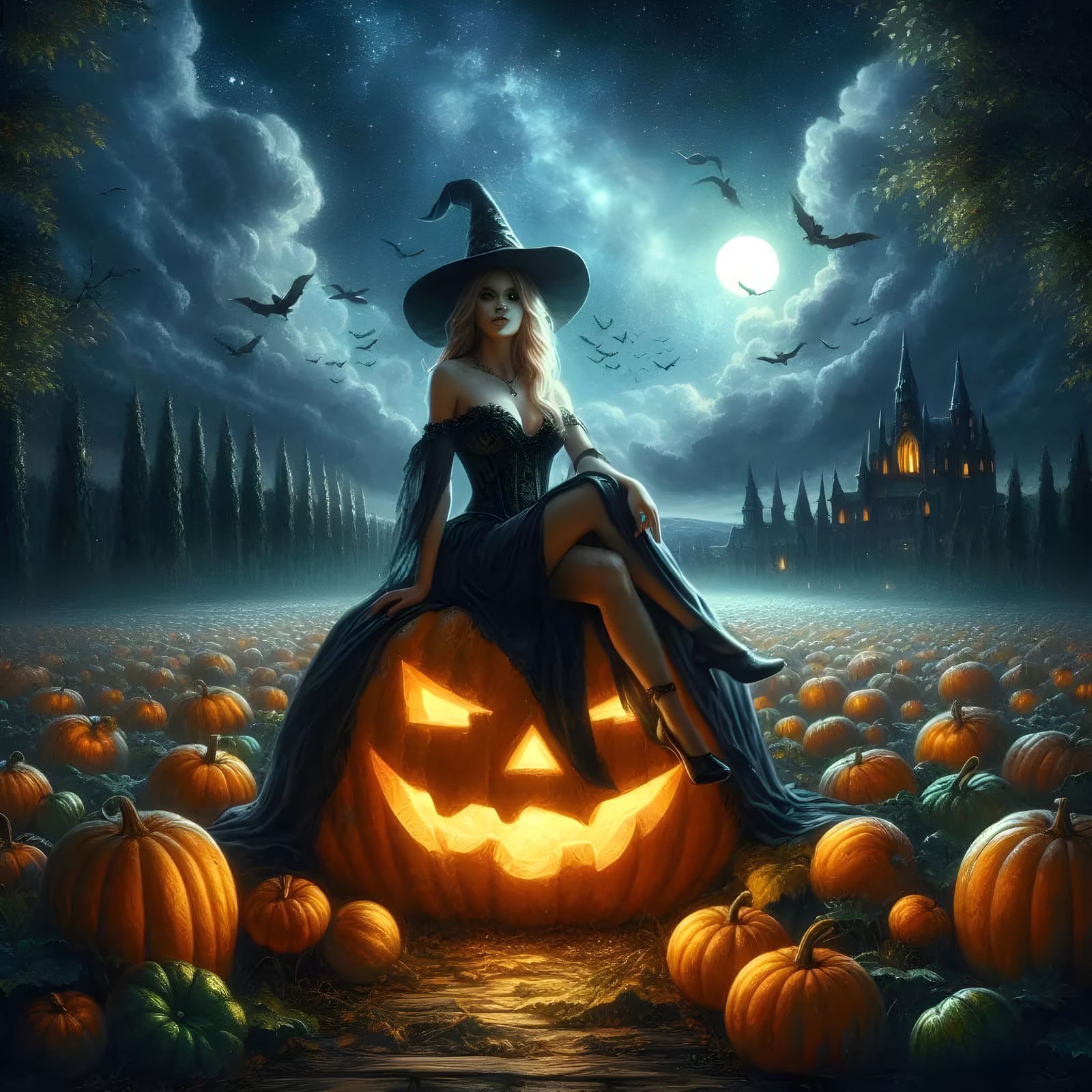Witch In The Pumpkin Patch #2