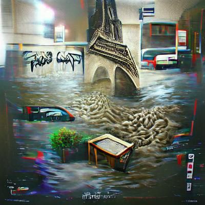 Flood in Paris artwork