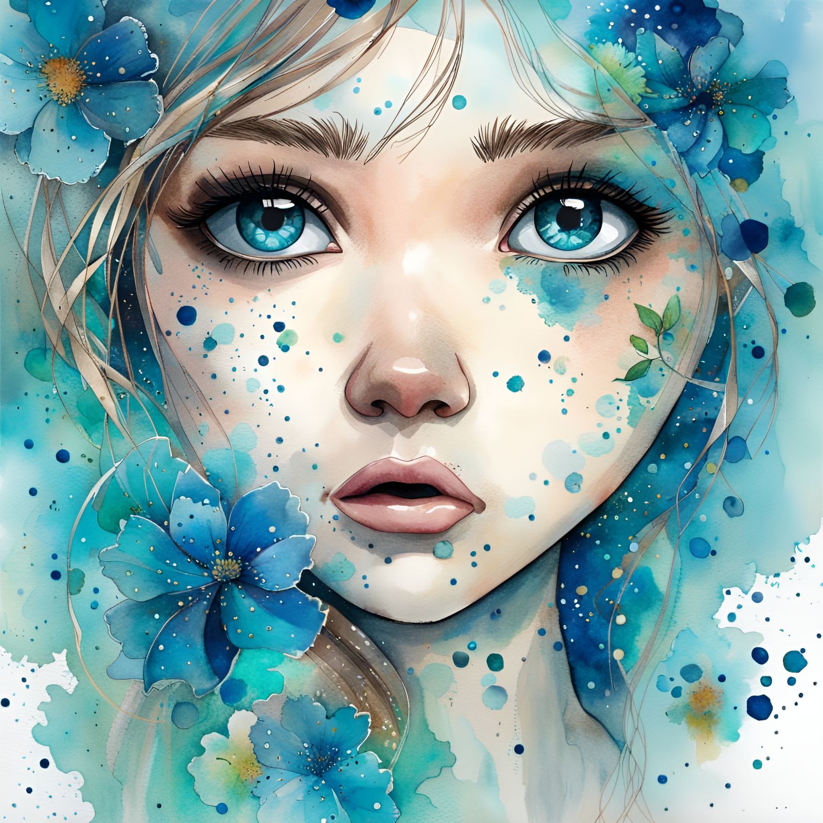 Watercolor portrait🎨  by @Alice335