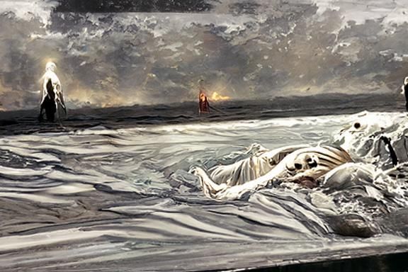 horror Gustave Doré Greg Rutkowski psyhadelic nostalgia, the...