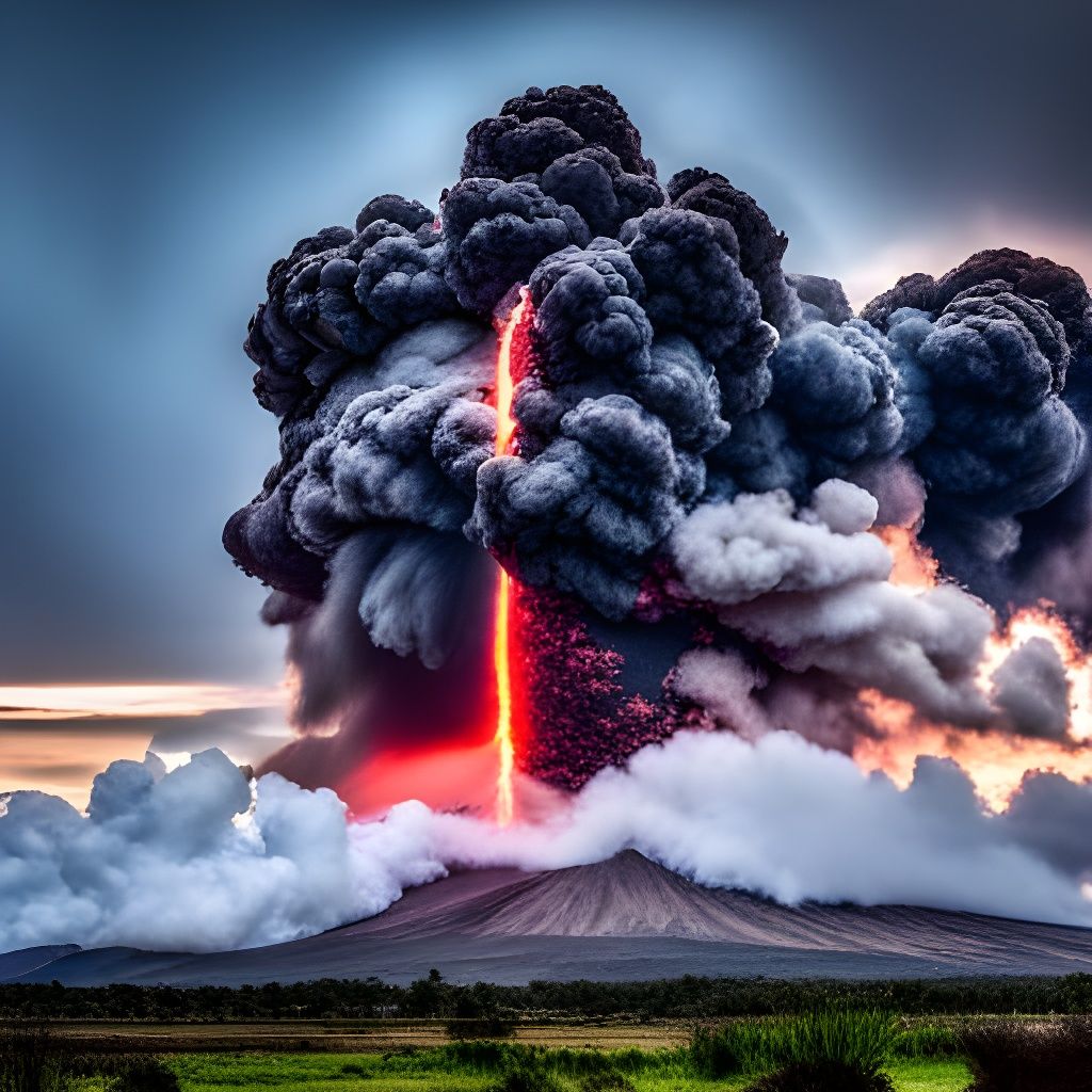 Reunion island, tropic island view, gigantistic volcano errupting, incredible, big explosion  by @Reg