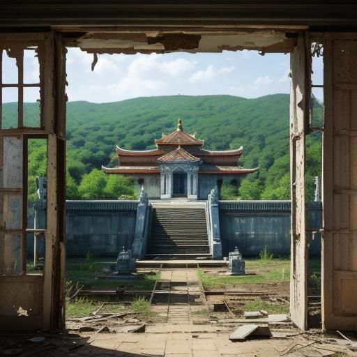 There used to be a beautiful temple, but now it’s a taram-ba...