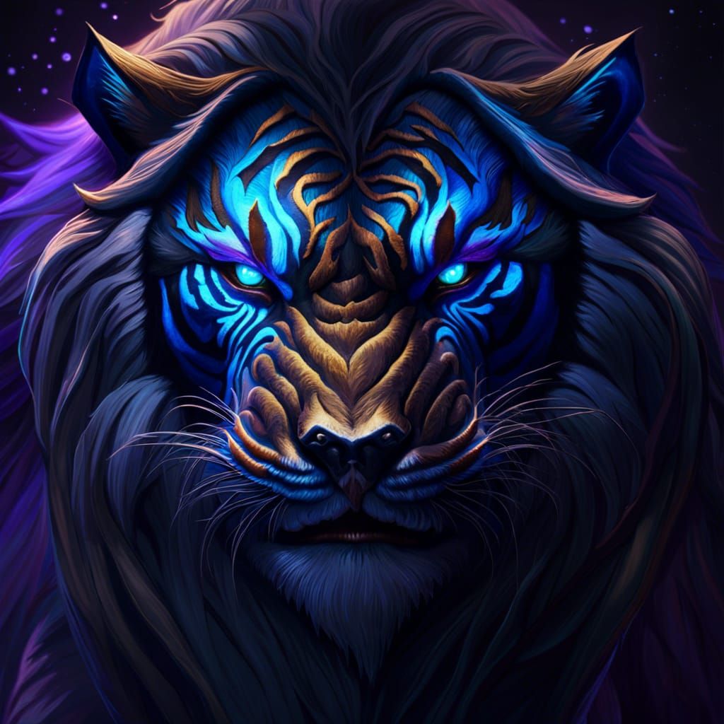 spectral tiger, Warcraft, 8k resolution, hyperdetailed, majestic ...