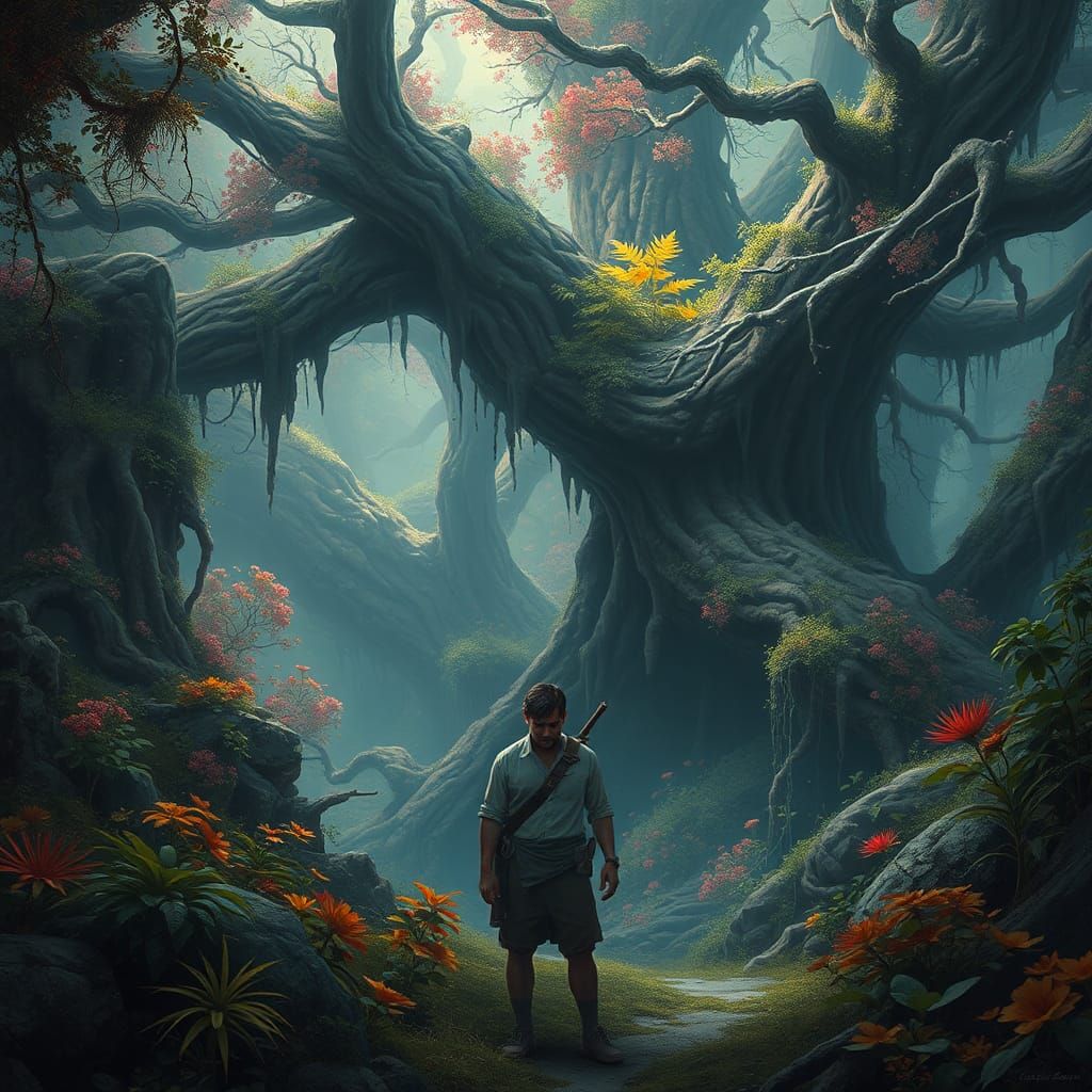 Pinchas in Mystical Environment as Digital Art