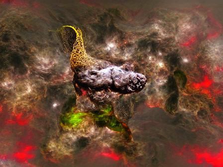 An emissary from the Coalsack Nebula hyperrealistic fractal ...