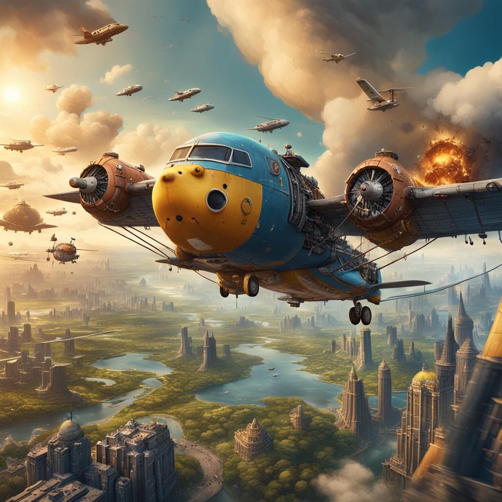 Hamster on a airplane war