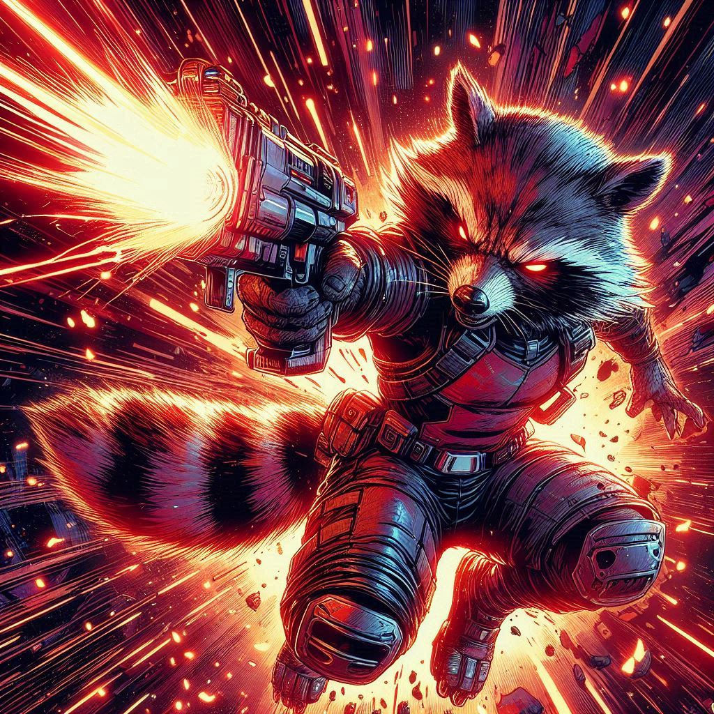 Rocket Raccoon  by @DiabolicX