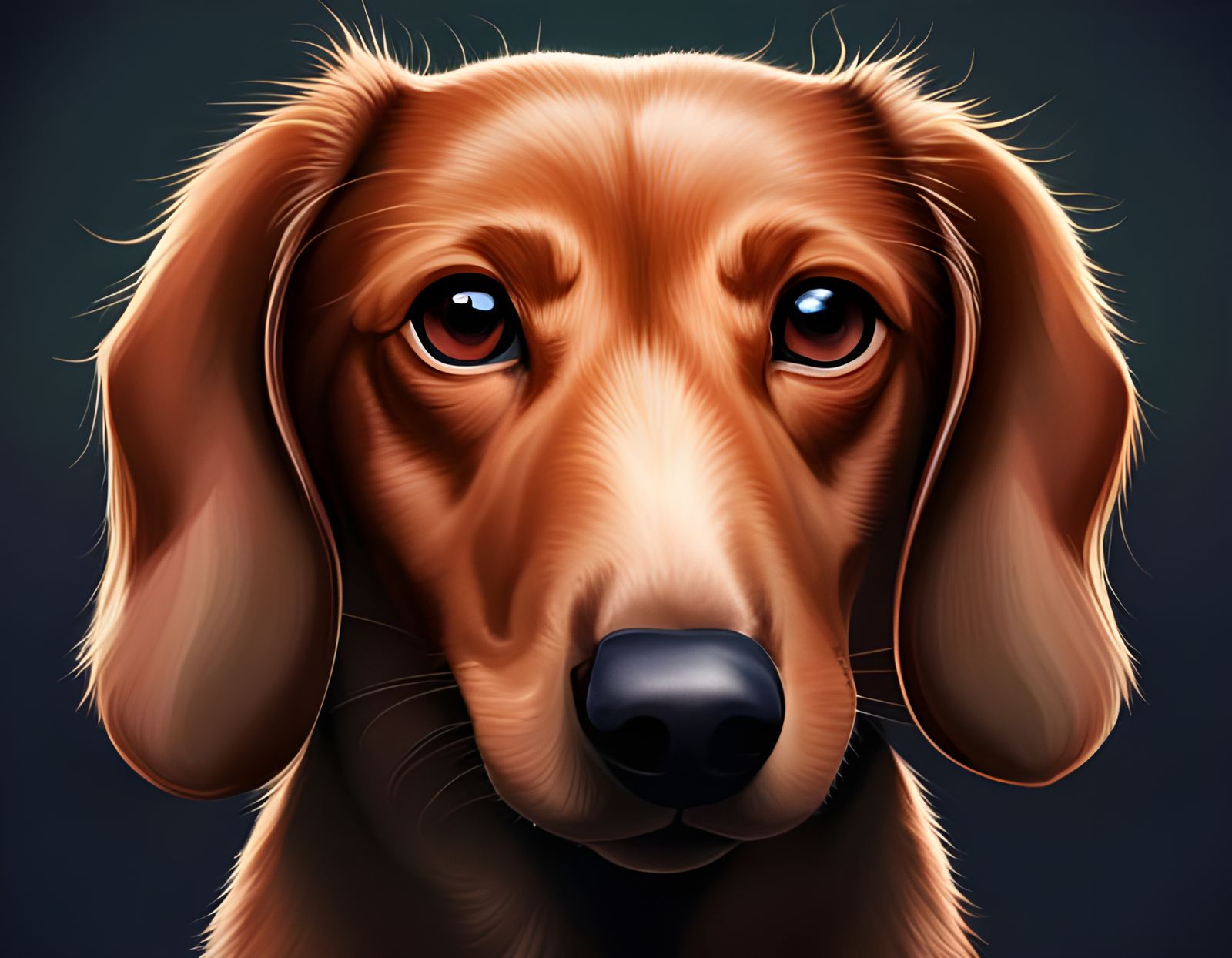 Cute dachshund face