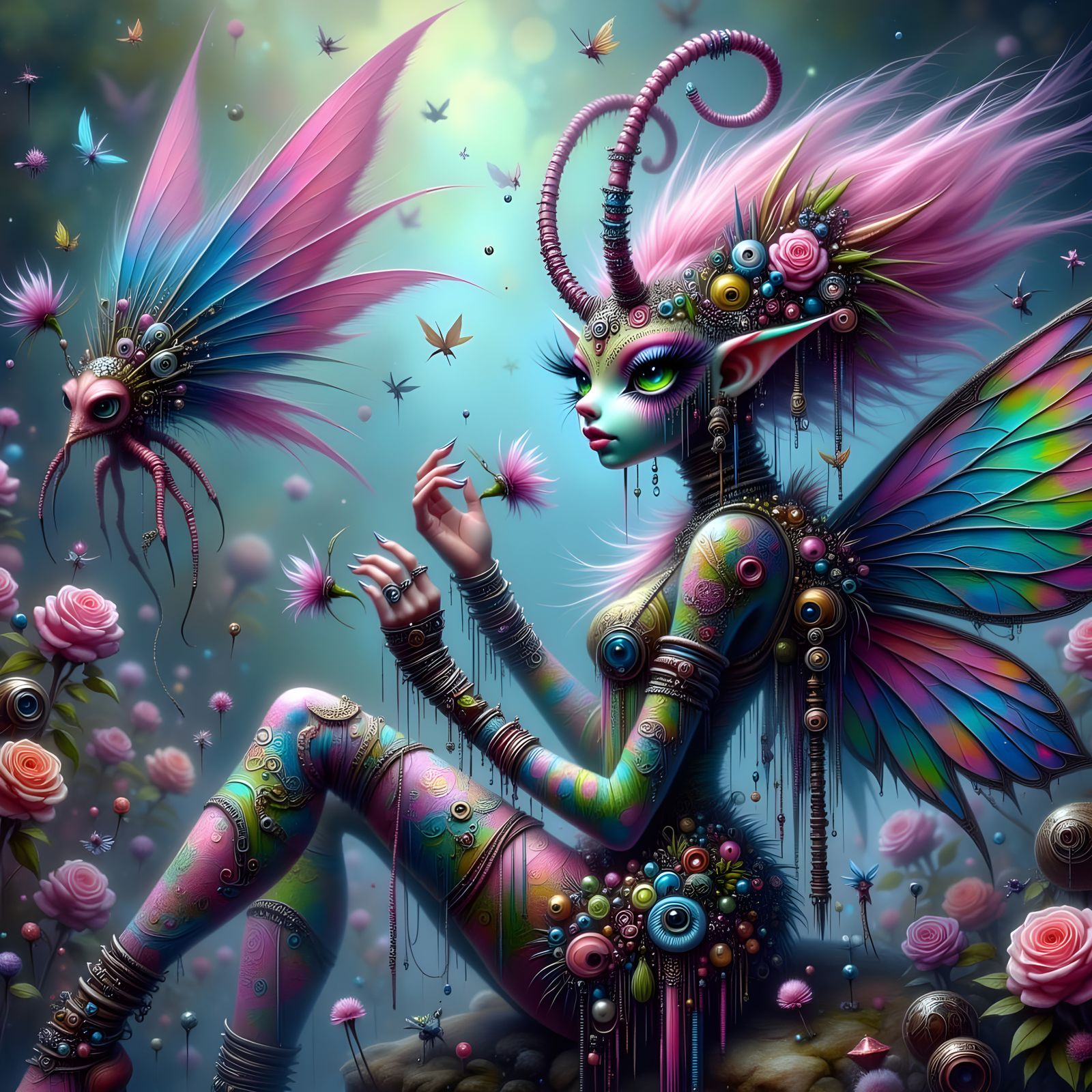 Alien Exoplanet with Speculative Xeno-Biological Creatures i...